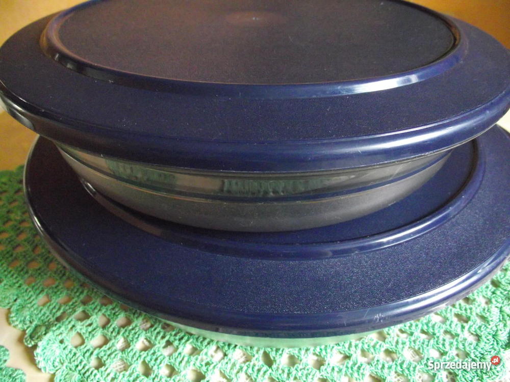 DWIE PERŁY STOŁOWE Z POKRYWKAMI Z TUPPERWARE Rogoźno