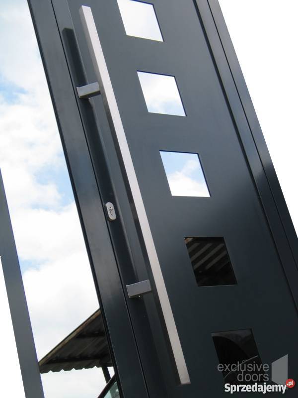 Nowoczesne drzwi wejściowe aluminiowe Budownictwo i akcesoria Piwniczna-Zdrój