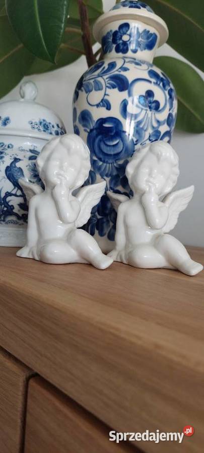 Porcelanowe figurki aniołków zachodniopomorskie Mirosławiec Górny