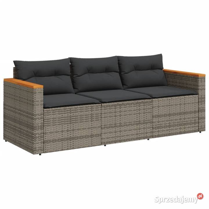 3osobowa sofa ogrodowa z poduszkami szara Warszawa sprzedam
