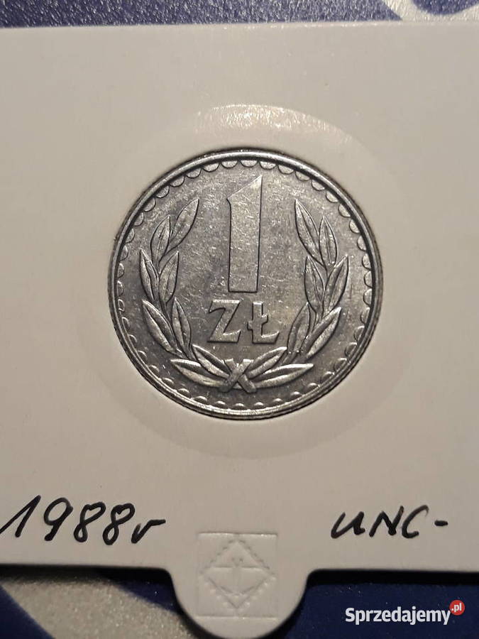 1 złoty 1988 r około mennicze Konin