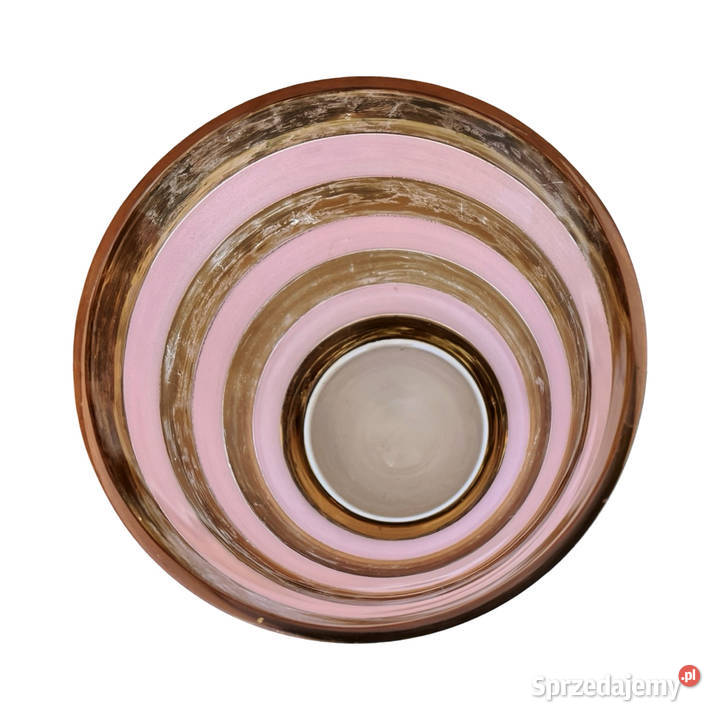 Duży wazon złocony Bohemia Czechosłowacja lata mazowieckie Warszawa