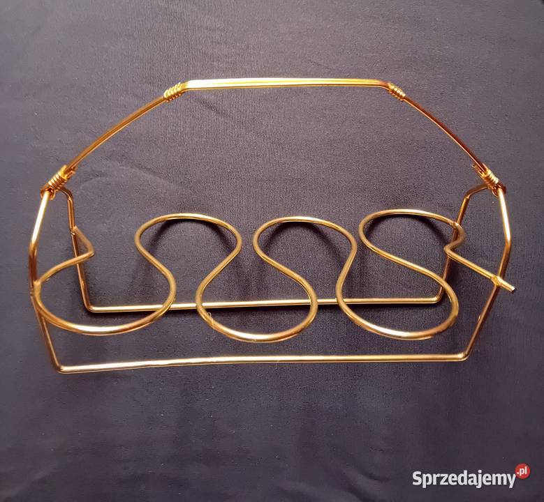 Metalowy stojak na 6 szklaneczek PRL Antyki, Sztuka, Kolekcje Koźminek