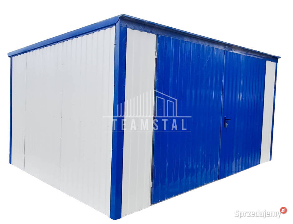 GARAŻ BLASZANY 4m x 5m spad w tył Brama Sprzedaż