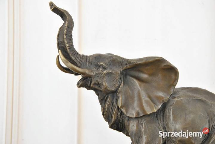 Duży Słoń Słonik na Szczęście Figura Rzeźba z Kraków