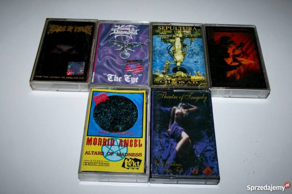 Kasety magnetofonowe głównie metal rock