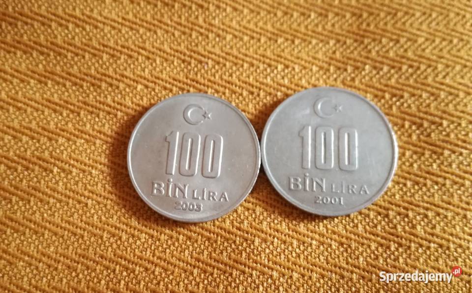 Moneta 100 bin tureckichLiry tureckie łódzkie Łódź