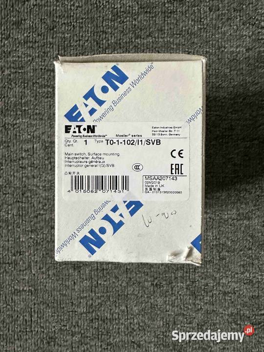 Rozłącznik izolacyjny Eaton TO1102I1SVB Łódź