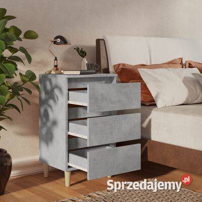 vidaXL Szafki nocne 2 drewniane nóżki szarość Warszawa