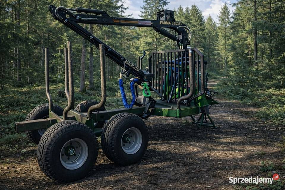 Przyczepa leśna do zrywki z hds