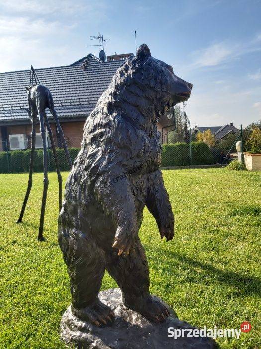 Niedźwiedź Unikatowa rzeźba z brązu H210 Miś Szczecin