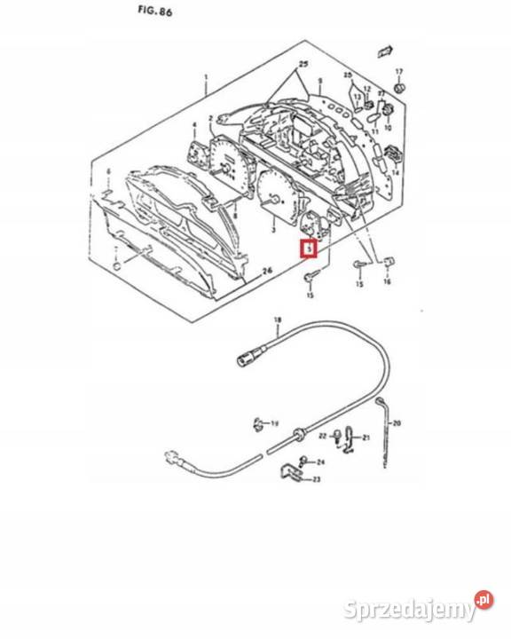 WSKAŹNIK LICZNIKA SUZUKI VITARA 9798 19 TD zASO Liczniki i zegary lubelskie