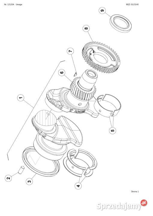 KATALOG CZĘŚCI Renault Ares 557 ATX ATZ Rok wydania 2006