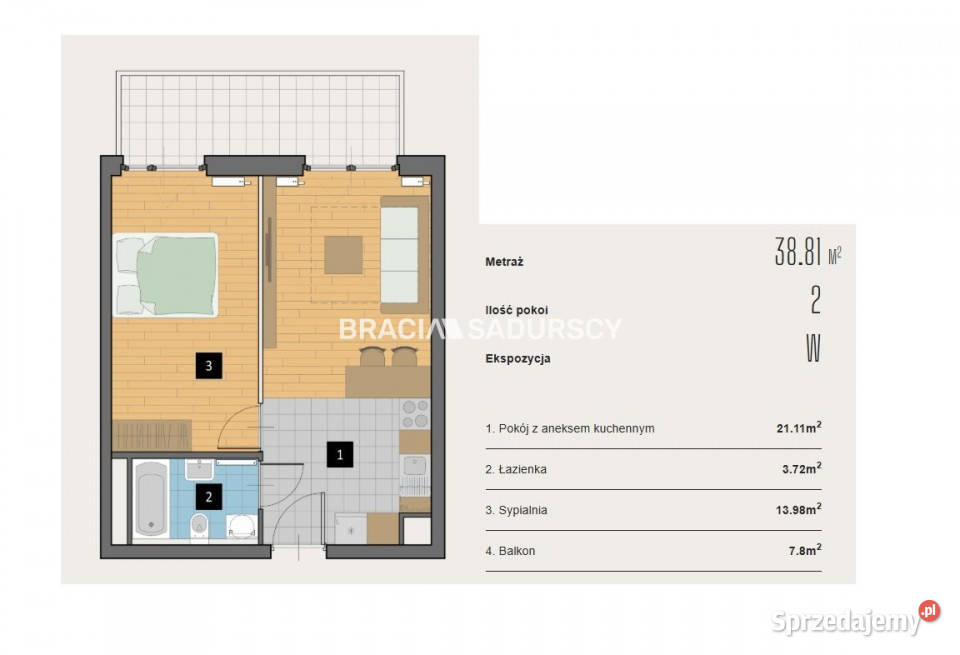 Mieszkanie Kraków Aleja Kijowska 3881m2