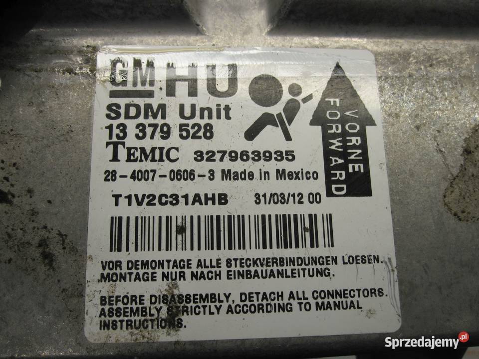 OPEL CORSA D LIFT 14 B 12r moduł AIRBAG 13379528 osobowe