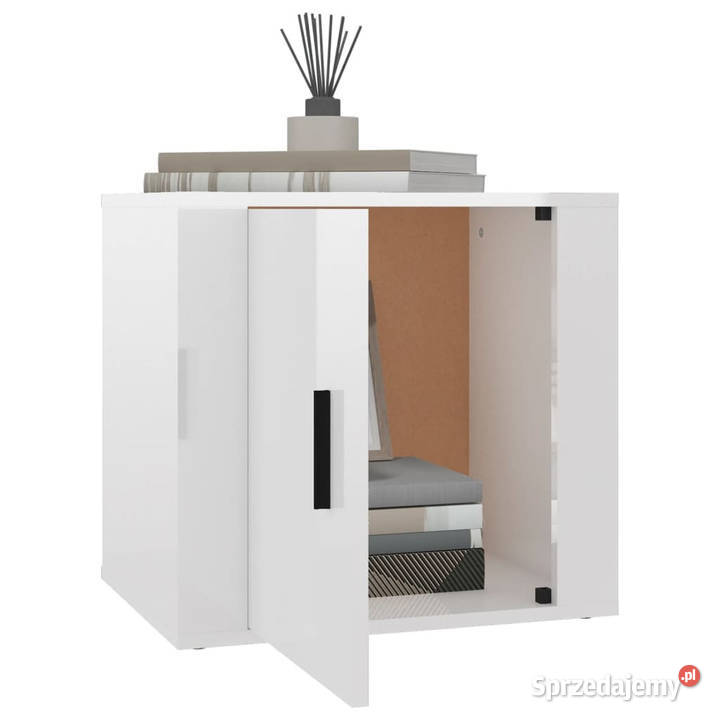 Szafka nocna biała wysoki połysk 50x39x47 Pozostałe Warszawa