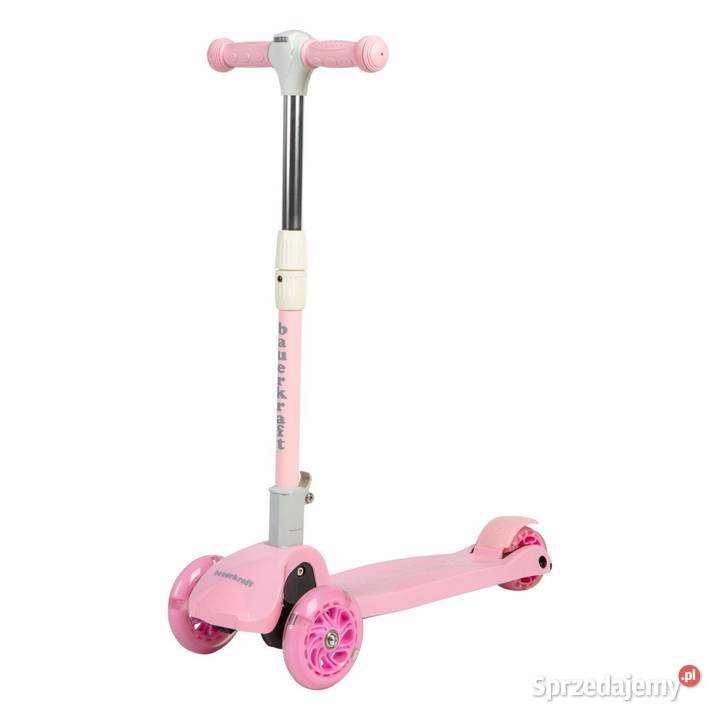 Różowa balansowa hulajnoga składana trójkołowa sprzedam