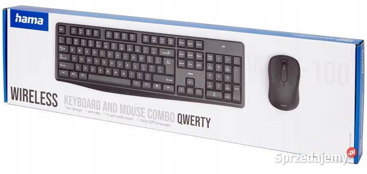 KLAWIATURA MYSZ Bezprzewodowe HAMA COMBO AKMW100 Chorzów sprzedam