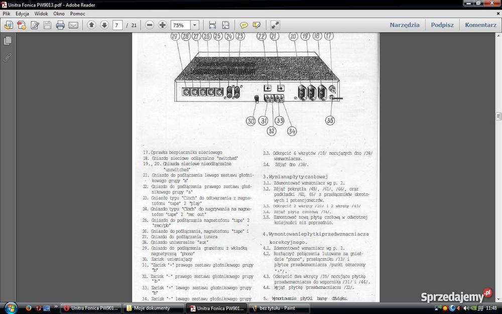 Wzmacniacz Unitra Pw 9013 sprzedam