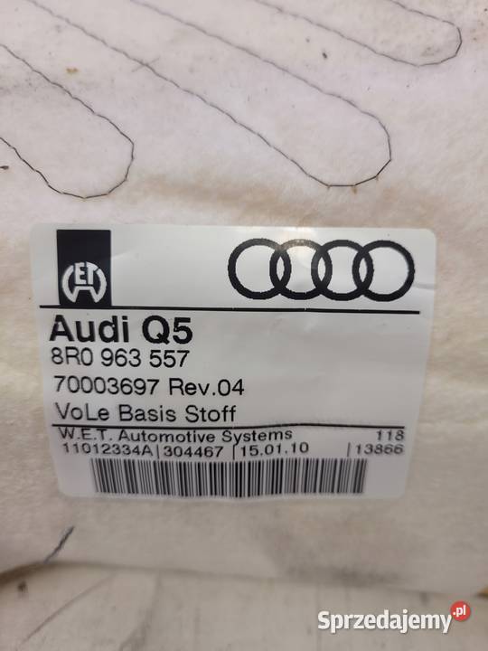 MATA GRZEWCZA FOTELA PRZÓD AUDI A3 8P 8P0963557C