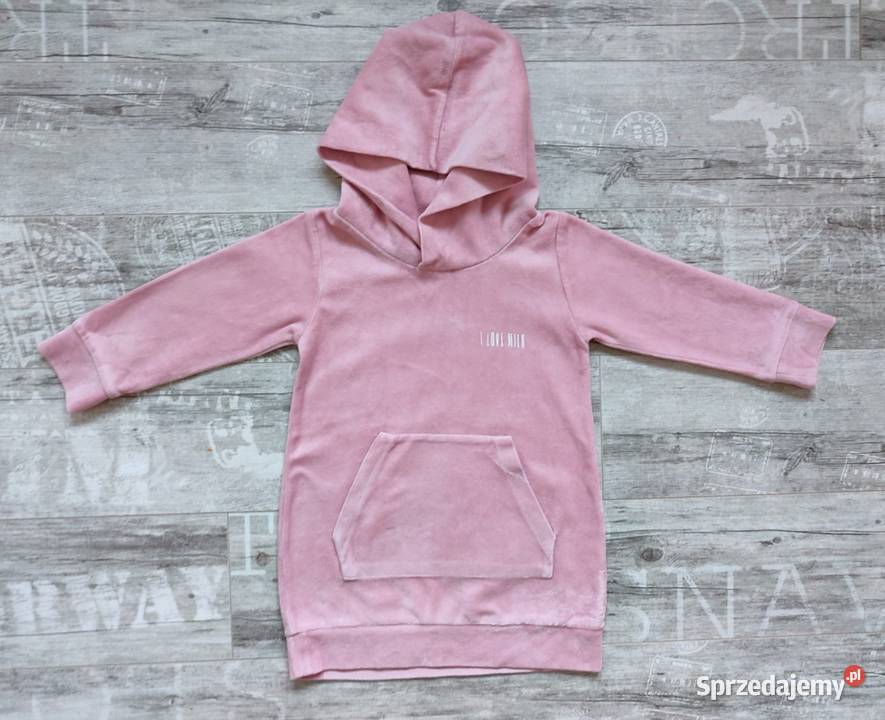 Welurowa sukienka kangurka I Love Milk 98104 Sukienki i spódniczki Katowice