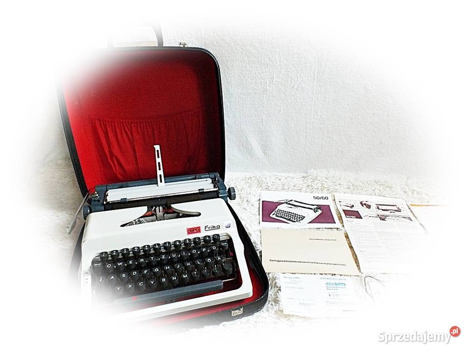 Stara maszyna do pisania Erika 1975 kufer instr lubuskie