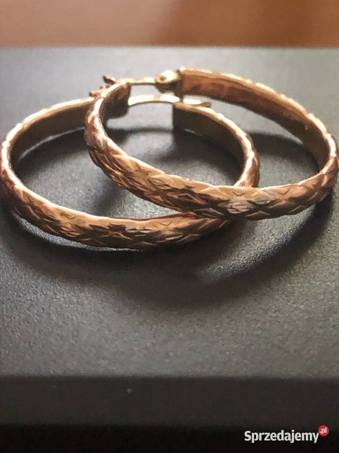 Złote kolczyki kółka koła Tarnowo Podgórne