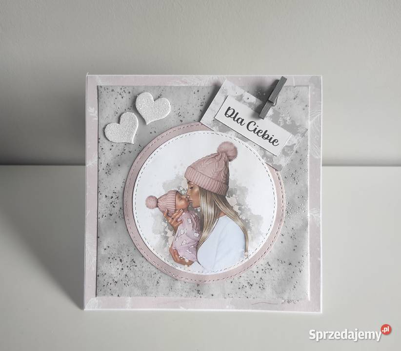 Kartka okolicznościowa ręcznie robiona Mamy Łódź