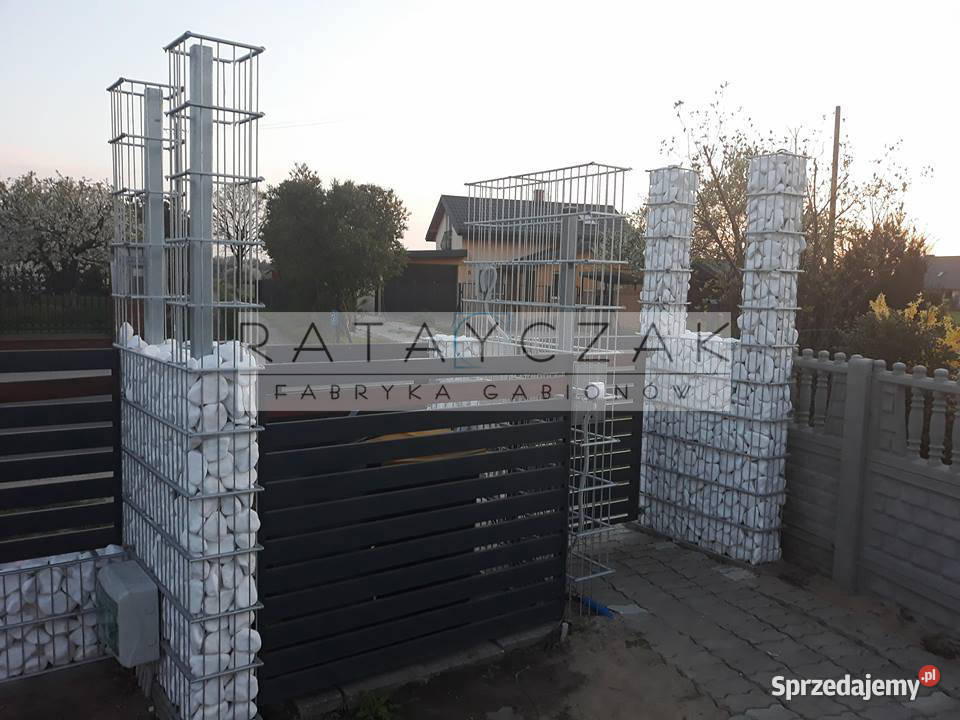 Mur gabionowy 200x180x40 komplet cynk ogniowy 5 Słupki Toruń