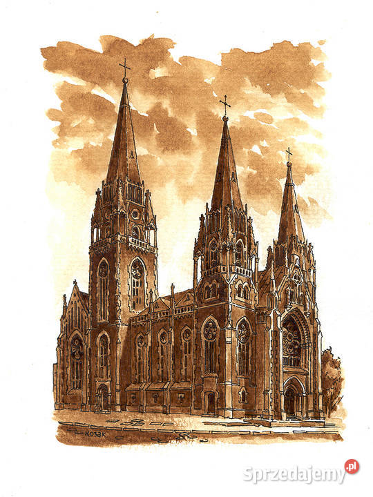 Grafika Lwów Kościół Św Elżbiety Warszawa