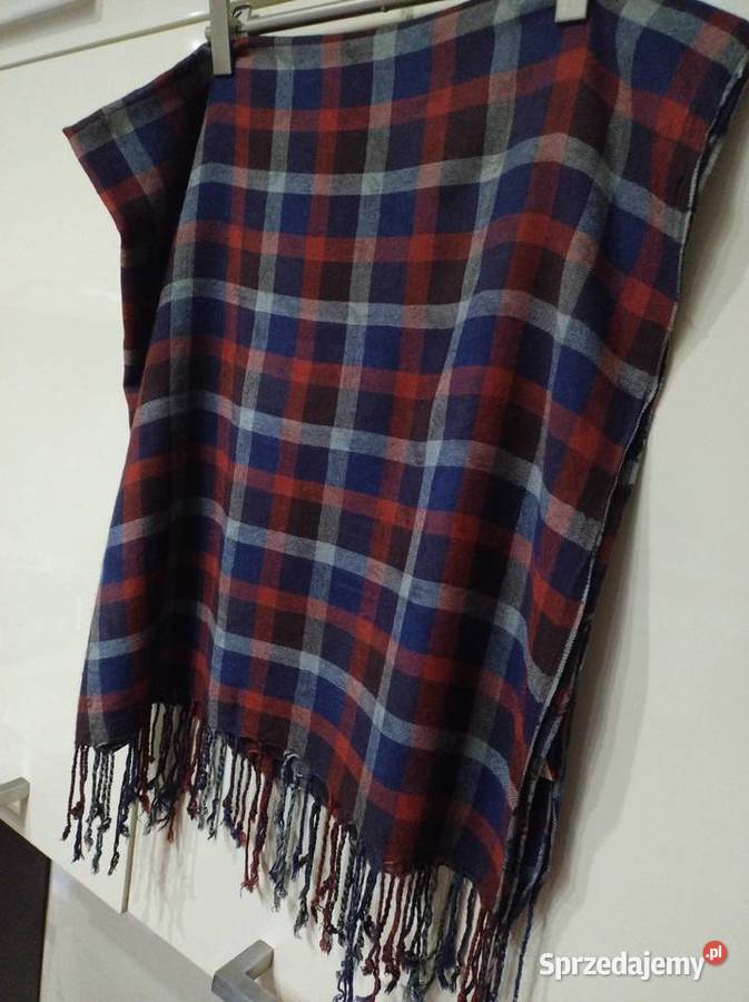 Szalik dwustronny w kratkę i z konikami Lublin sprzedam