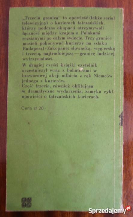 Adam Bahdaj Trzecia granica Rok wydania 1976 Parczew