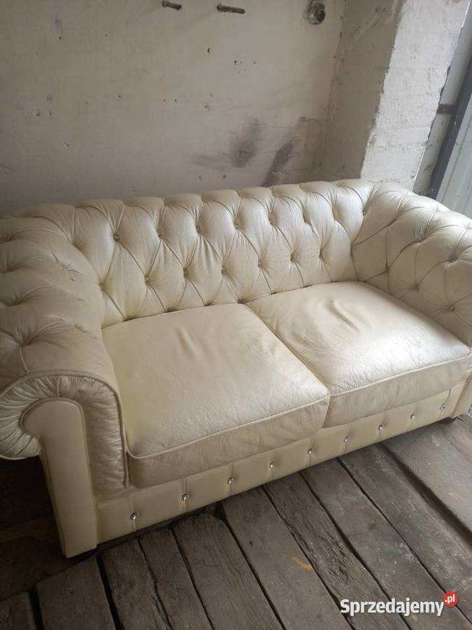 Komplet sof Chesterfield skóra naturalna 321 Kórnik
