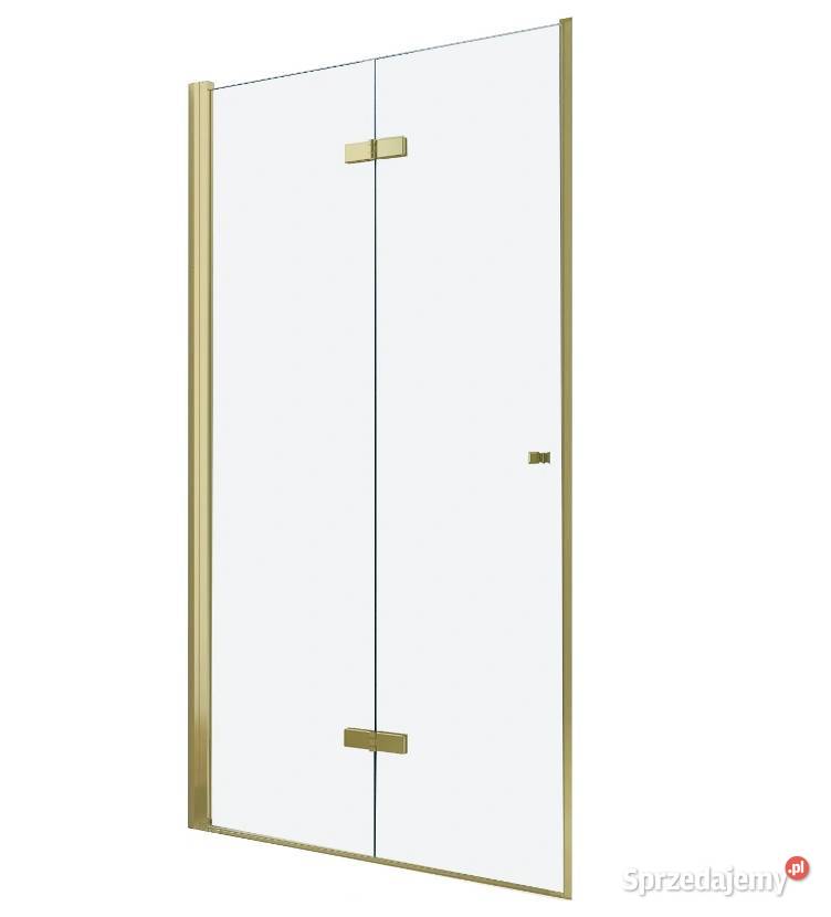 DRZWI PRYSZNICOWE SKŁADANE Złote Gold 70 do 120