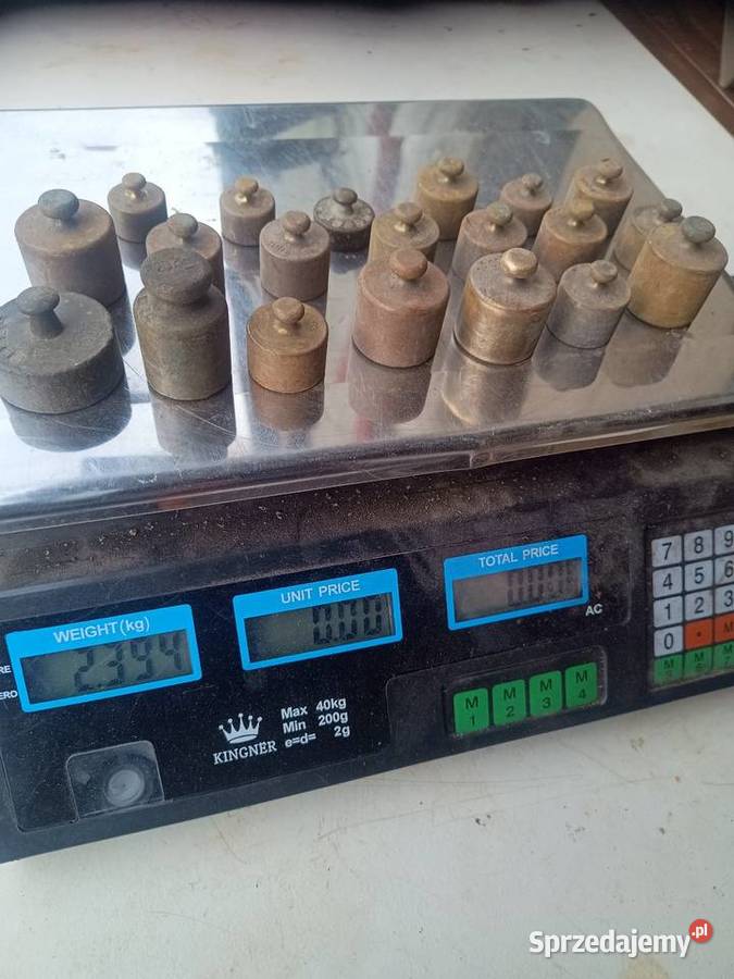 Waga odważniki mosiężne dolnośląskie Leśna sprzedam