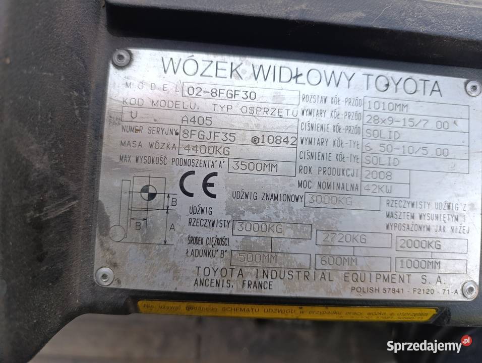 Wózek Toyota Mitsubishi Jcb Atlas 2008 Pozostałe Gniezno