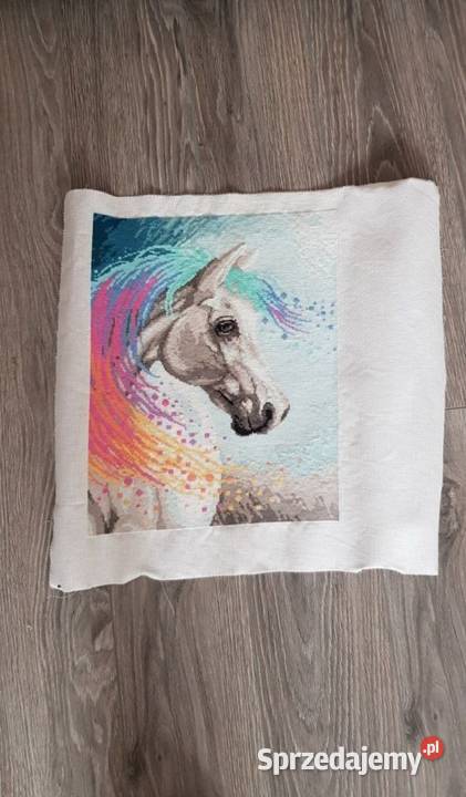 Haft krzyżykowy obraz koń RĘCZNIE ROBIONY Racibórz