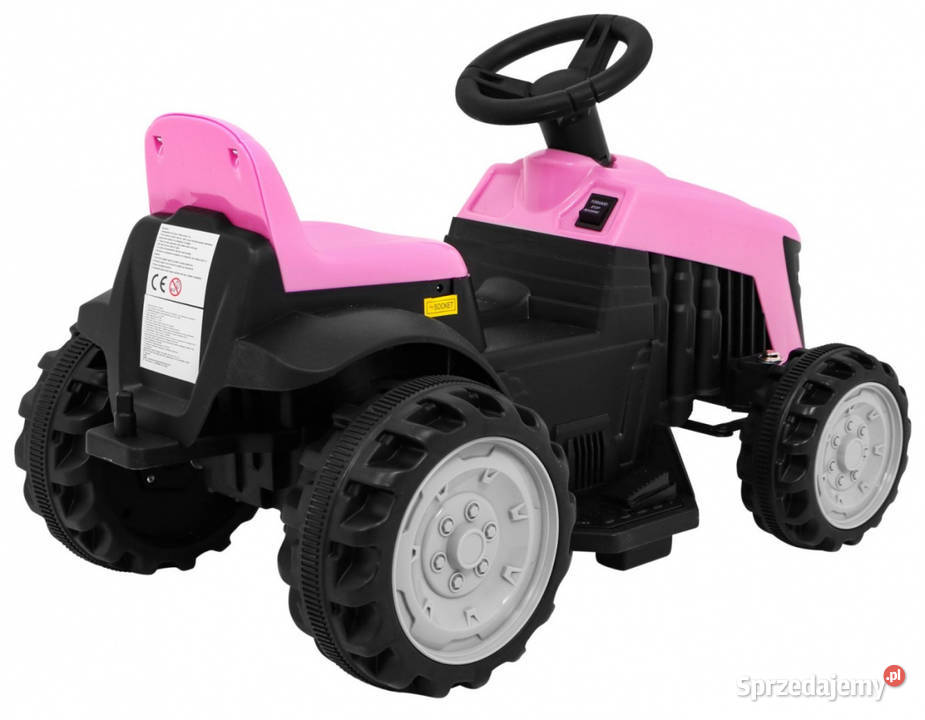 Traktor z Przyczepą Różowy Auto na akumulator Łopuszno