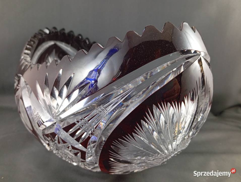 Kryształowa żardiniera ręczny szlif Zielona Góra