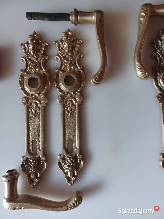 Klamki i szyldy mosiężne sprzedam