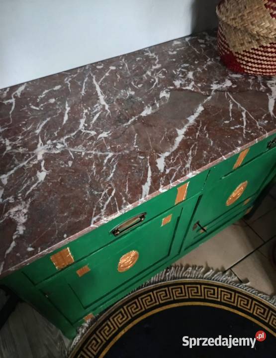 Wyjatkowy stół kawowy gościnny ze skórzanym Szczecin