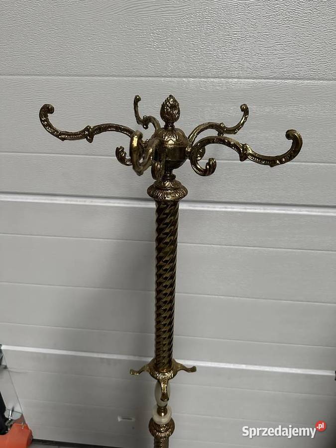Piękny wolnostojący wieszak Mosiężny Wieszaki Sławoszewek sprzedam
