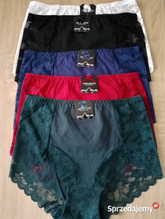 Majtki wysoki stan bawełna koronka XXL XXXL 4XL Piła Druga