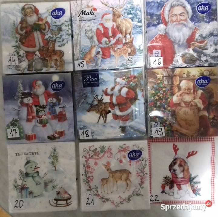 Serwetki decoupage świąteczne mazowieckie Laskowiec