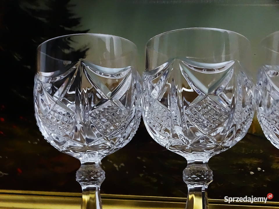 Kieliszki kryształowe zestaw 6 sztuk ręcznie lubelskie Biłgoraj