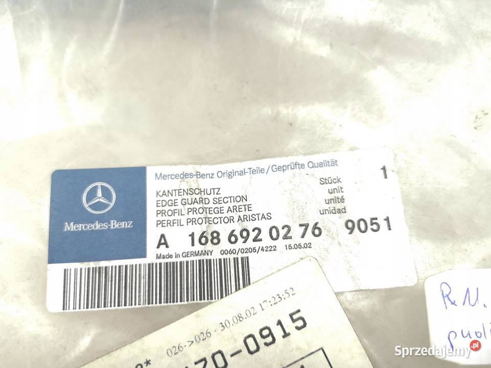 USZCZELKA DRZWI LEWY TYŁ MERCEDES A KLASA W168