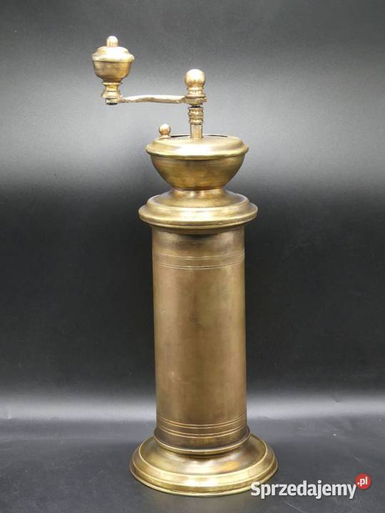 Piękny mosiężny młynek do kawy Poznań sprzedam
