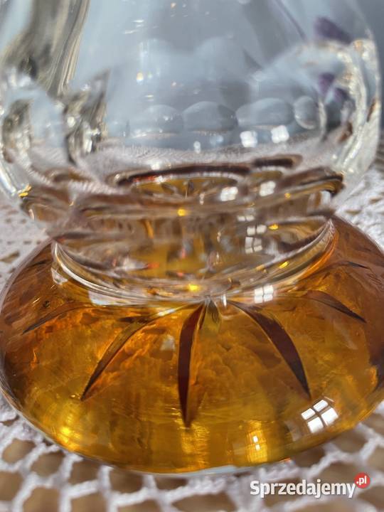 Krysztalowy palony wazonik na stopie huta Julia sprzedam