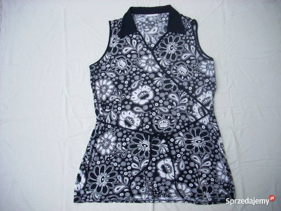 Yessica Bluzka Tunika czarno biała 44 46 C&A Nowy Sącz