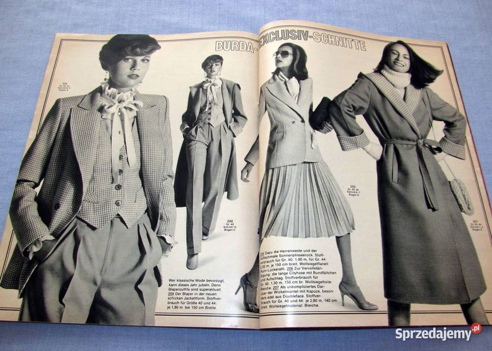 Burda International JesieńZima 197778 moda miękka Skępe sprzedam